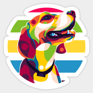 Dog Portrait From Side Sticker